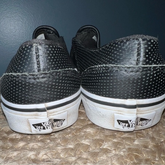 Leather Perforated Slip on Vans - Picture 3 of 8